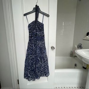 NWT BCBGirls Navy Blue Halter Dress Sz Small